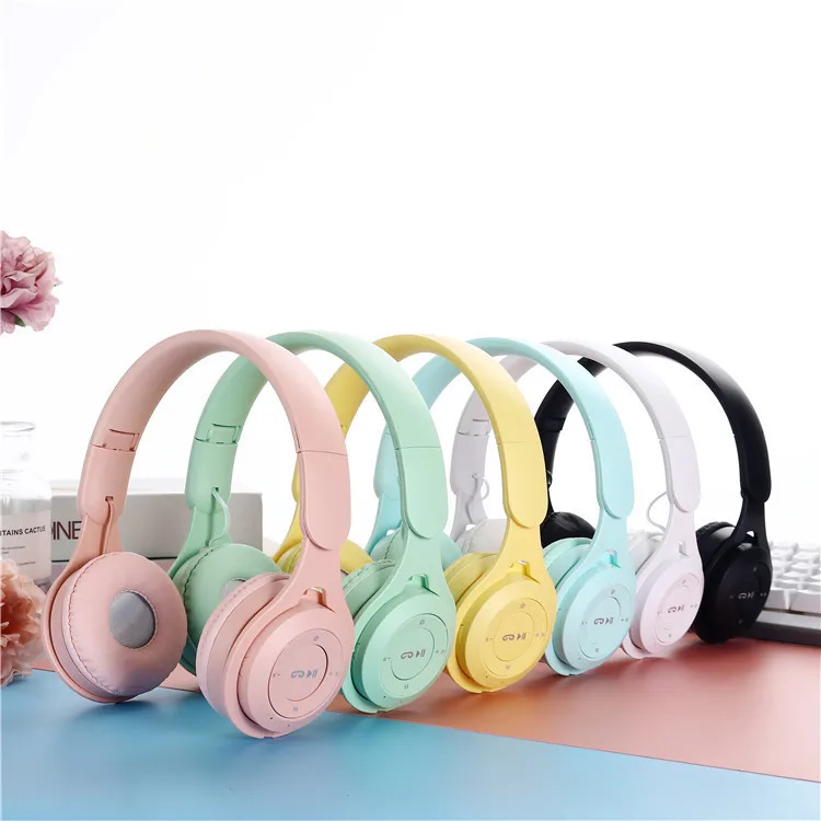 Y08 Wireless Bluetooth Headphone Macaron Headphones Stereo Headband Gaming Headset with Mic Gamer Girl Gift for Mobile Tablet — product photo 1 of 1