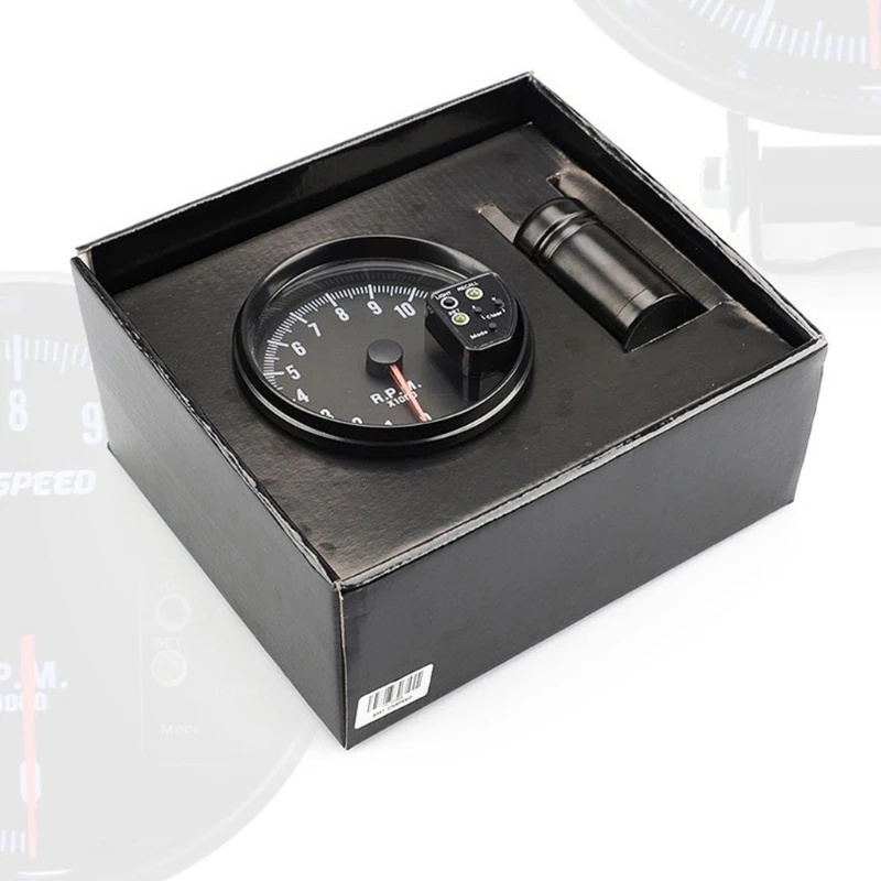 7 Color LED Auto Tachometer Tacho Gauges 0~11000 RPM Meter 5