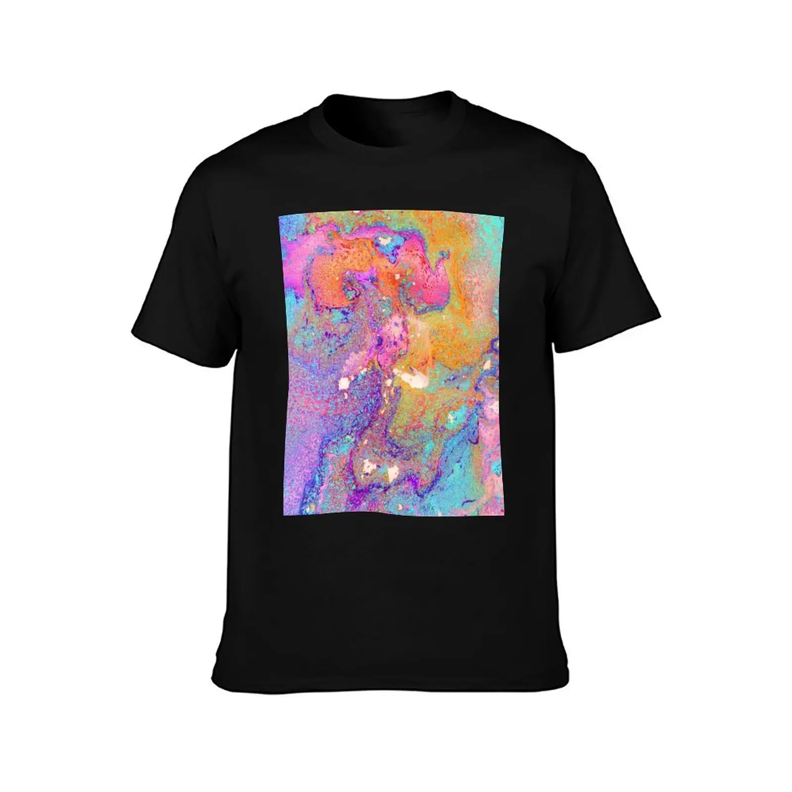 Psychedelic Marble T-Shirt Art Pattern Printed Casual Top T-Shirt