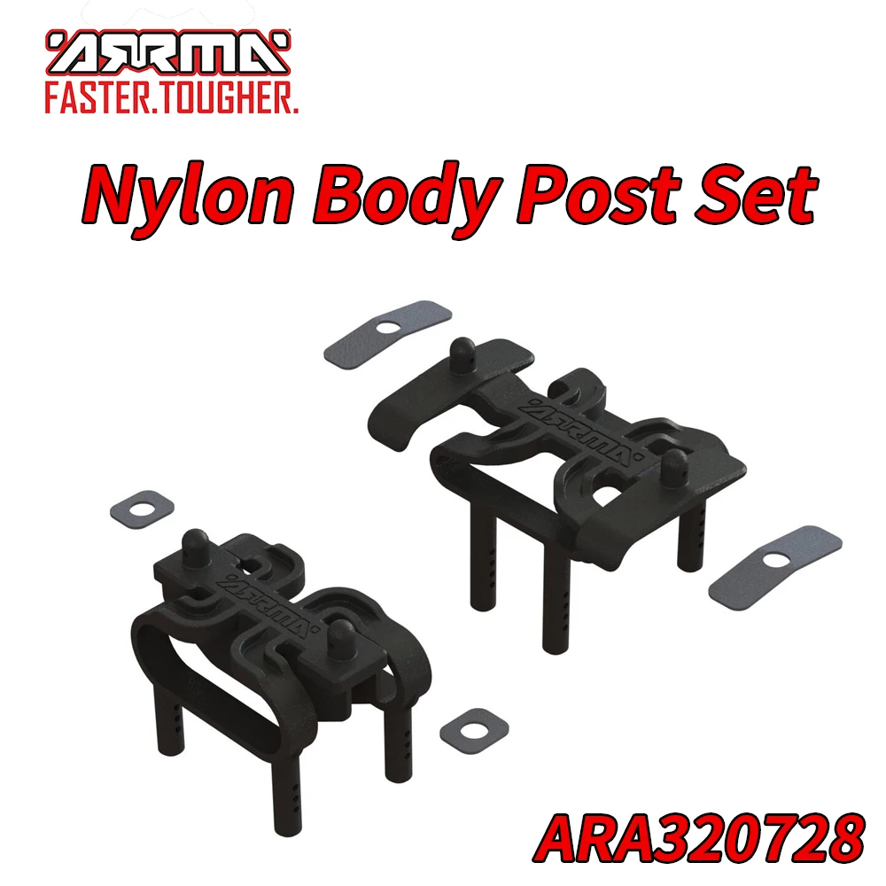 arrma-フロントボディポストセット1-7用純正パーツ大型ロックモンスタートラックara320728