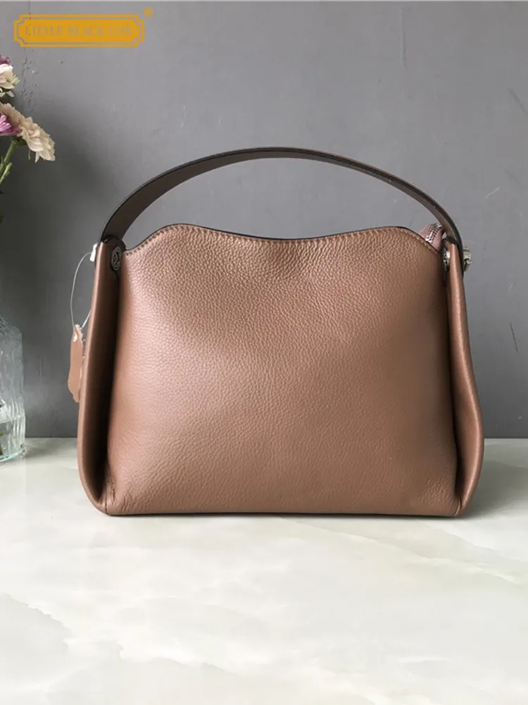 

Office Ladies Work Soft Cowhide Shoulder Bag Women Casual Totes Handbag Strap Crossbody Bag Satchels Genuine Leather Bags