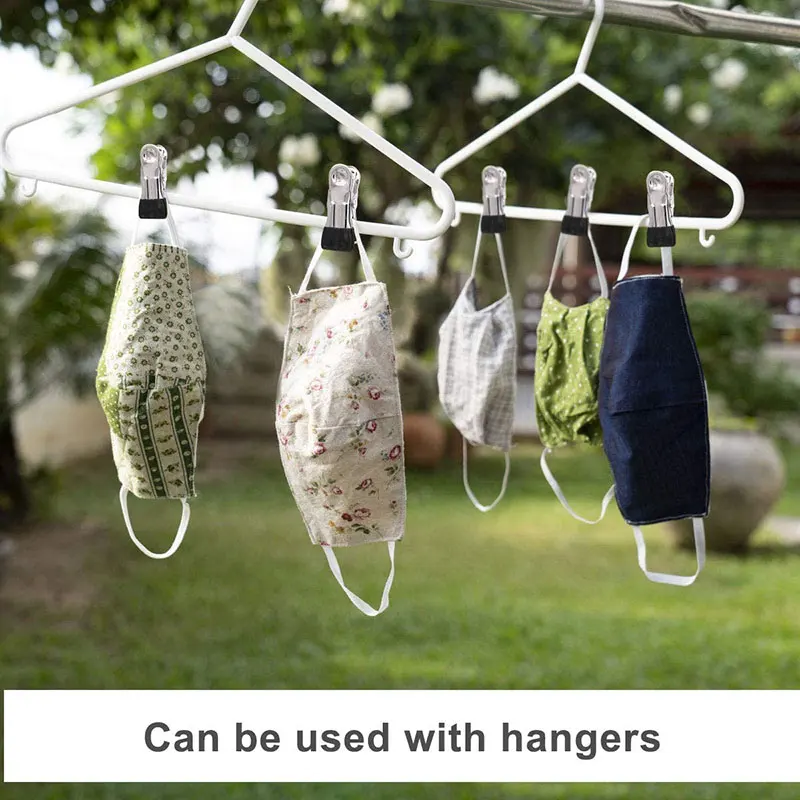 5Pcs/lot Stainless Steel Clips Drying Clothe Pegs Hanging Clothes Pins Hanging Towel Clamp Clips for Clothesline Outdoor Kitchen