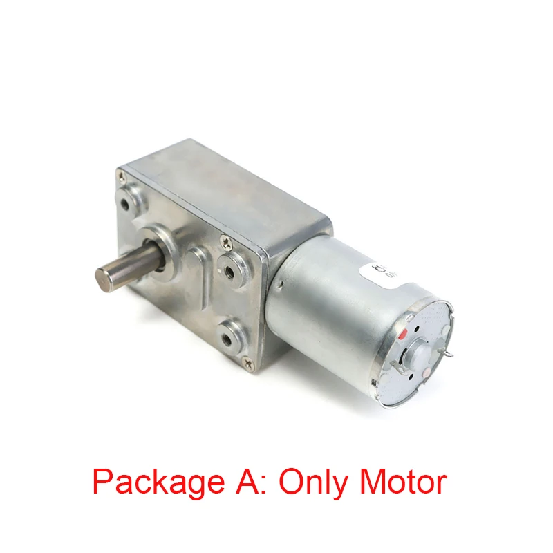 

Worm Turbo Gear Motor JGY370 DC 6V 12V 24V Worm Gear Reduction Motor+ Bracket+Speed+Controller+Power Supply Metal Gear