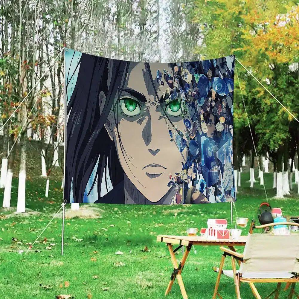 Classic Anime A-Attack On T-Titan DIY Flag For Family Group Photo Living Room Home Dorm Decor Wall Art Decor Banner