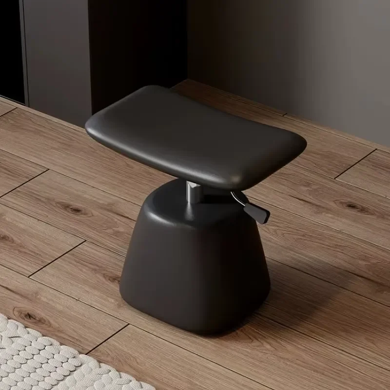 for Home Italian Light Luxury Bedroom Lift Makeup Stool Black White Premium Dressing Chairs Vanity Chair Dresser Ottoman