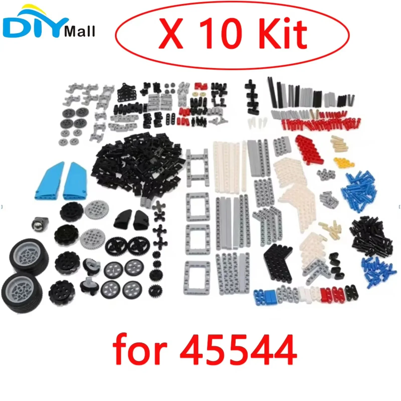 10Kit X 514Pcs MOC Bricks Compatible with Legoeds EV3 45560 Mindstorms Core Set DIY Robot Learning Toy Education Building Blocks