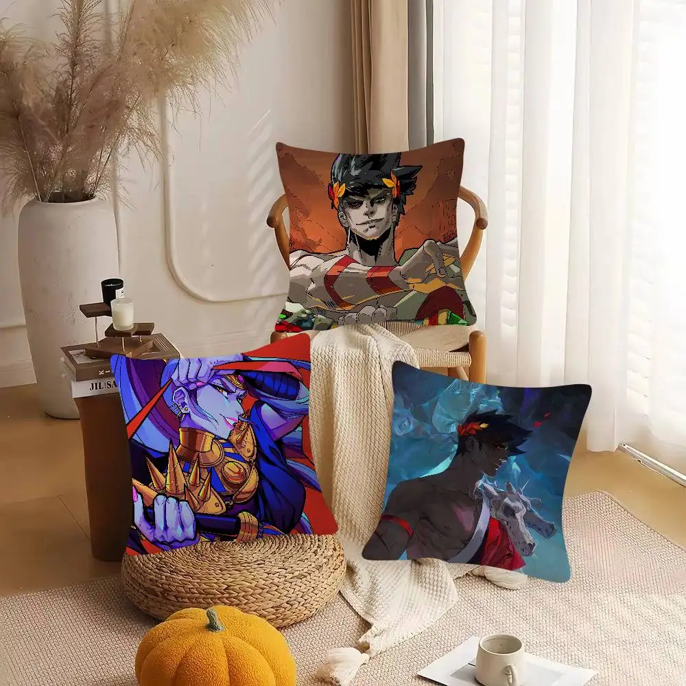Game Hades Cartoon Series Square Pillowcase Soft Waist Sofa Cushion Cover Bedroom Room Pillowcase
