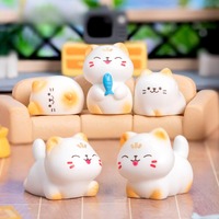 Kawaii Mini Cats Ornament Fairy Garden Kitten Statue Gift Kids Children Baby Room Decoration Toys Miniature Figurines Home Decor