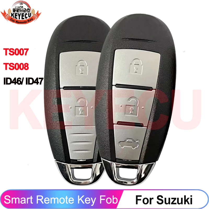 KEYECU FCC ID: TS007 TS008 Keyless Go For Suzuki Swift Kizashi SX4 Vitara 315MHz 433MHz Smart Car Remote Key P/N: 37172-71L00