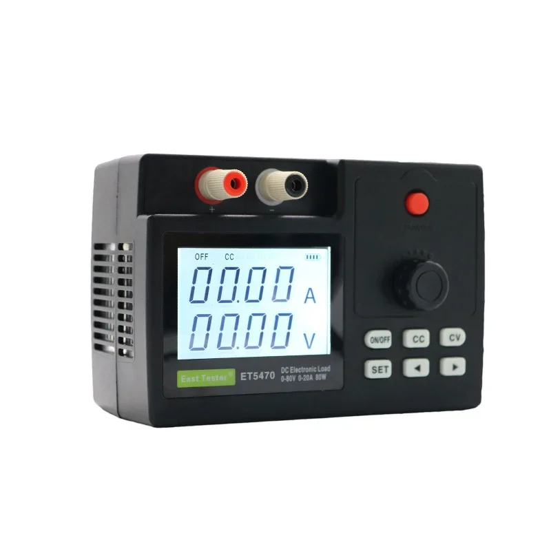 

ET5470 0-80V 80W Portable DC Electronic Load Tester Stepless Servo High Performance Load Tester with LED Screen