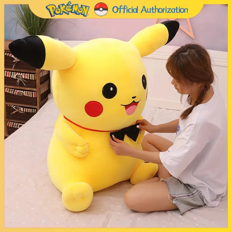 40CM-120CM Pokemon Pikachu Plüschtier Niedliche Cartoon Gefüllte Puppe Anime Sammlung Souvenir Kawaii Pokémon Spielzeug Geburtstagsgeschenk