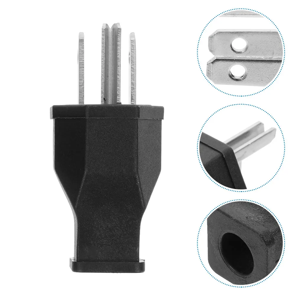 

4pcs 15A/125V Us Replacement High Current Heavy Duty Electrical Plug Detachable Design Plastic Angle Male Plug End For Extension
