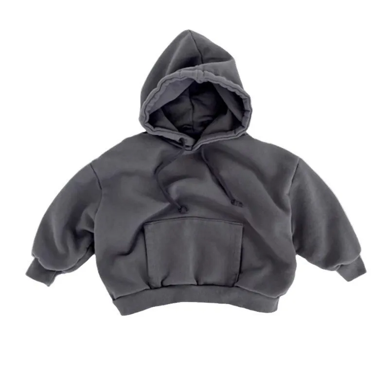 Childrens Sets Girls Spring Autumn Korean Hooded Knitting Casual Sweater Elastic WaistVersatile Coat Two Piece Set Soild