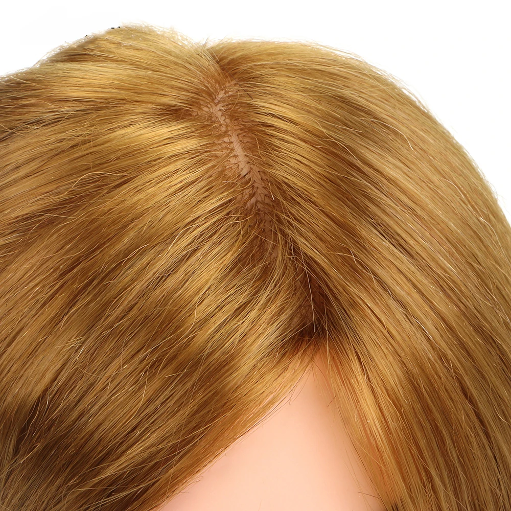 Natural cabelo humano cabeça formação para cabeleireiros, manequim cabeça, cabeleireiro modelo prática para ondulação penteados, 60% real