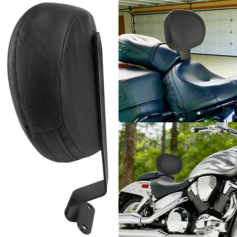 

Motorcycle Front Driver Rider Backrest Black Leather Cushion Pad Sissy Bar for Honda VTX 1800 VTX1800 Accesorios Moto