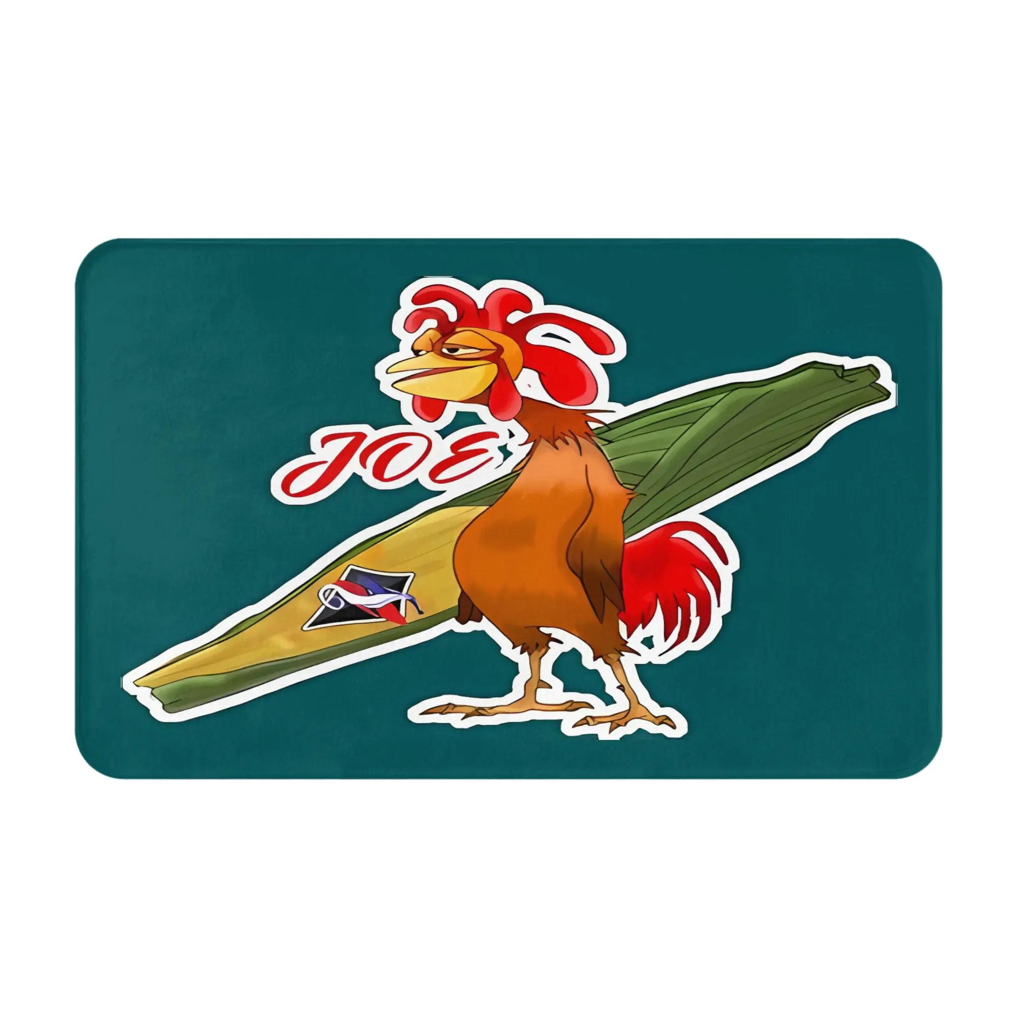 Corn surfboard Anti-Slip Doormat Bath Mat Chicken Joe Welcome Indoor Home Decorative