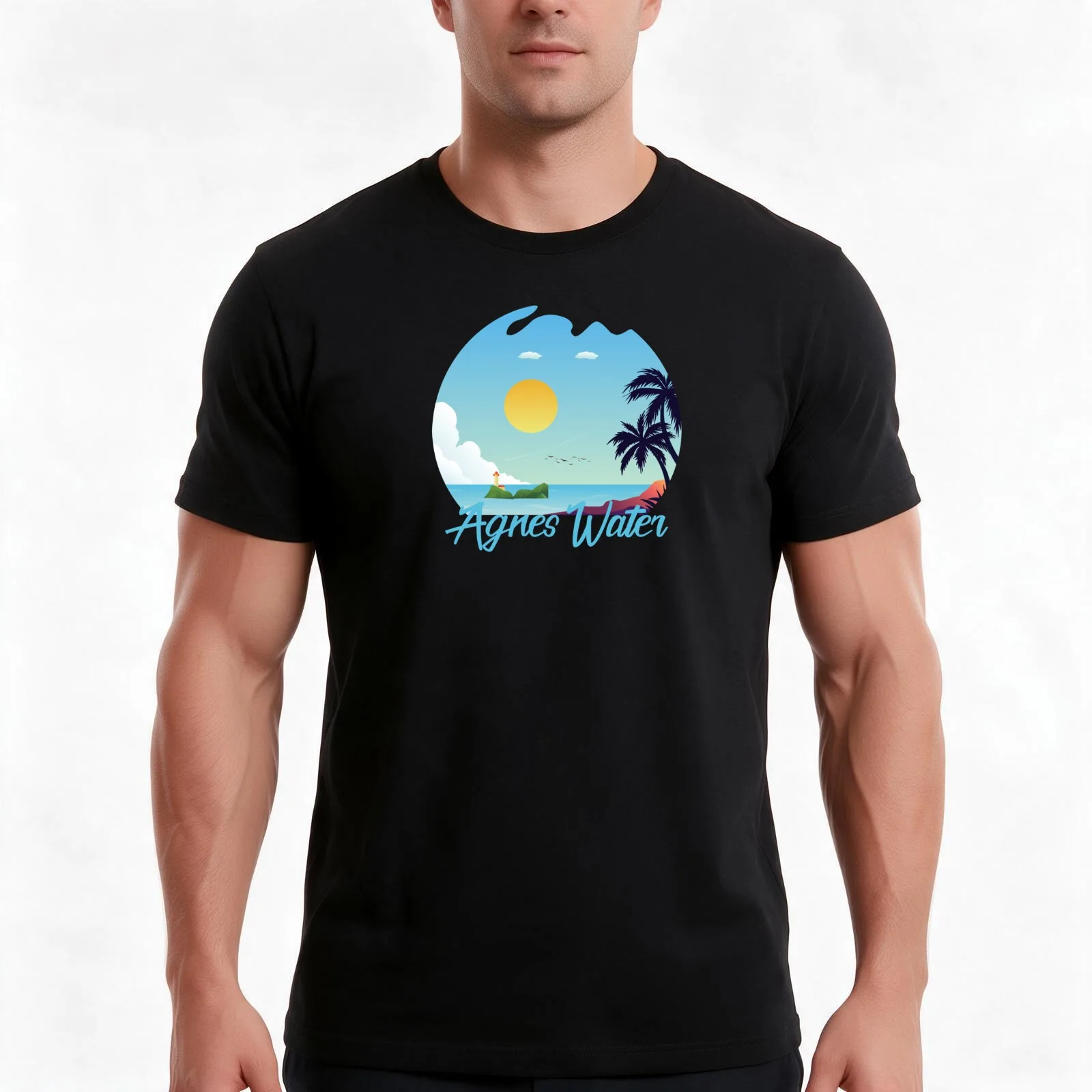 All you need is Agnes Water in Australia T-Shirt, Summer Casual Cotton Tee, Oversized Streetwear Tops, Vintage Graphic Print