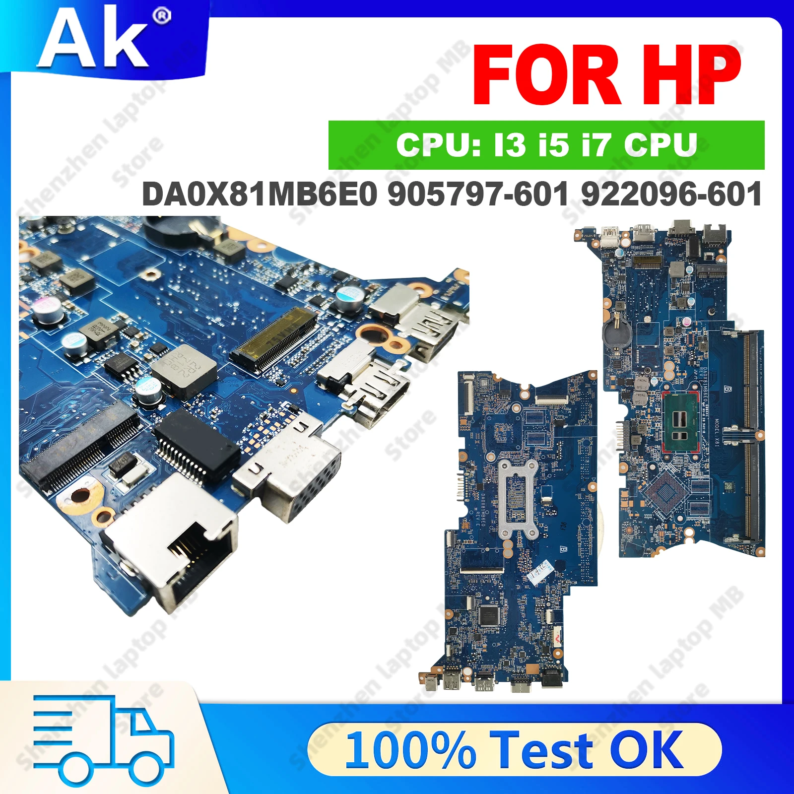 For HP ProBook 430 440 G4 DA0X81MB6E0 Laptop Motherboard With I3-7100U I5-7200U I7-7500U 905792-001/501 905792-601 DDR4 Tests OK
