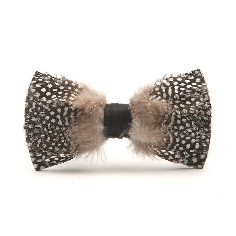 Fashionable men's feather bow tie, personalized high-end cocktail party dress, bow tie