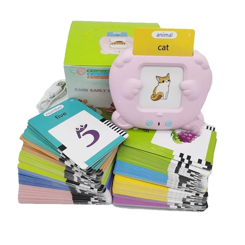 Tarjetas Parlantes Bilingües Español-inglés, 510 Palabras Y 31 Temas, Juguete Educativo Sin Pantalla Para Niños De 2 A 6 Años, Recargable Y Portátil