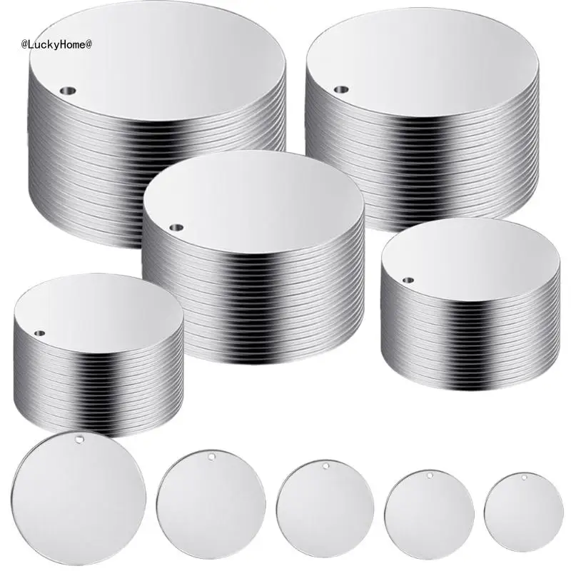 100 Pcs 10/15/20/25/30mm Blank Tagged Engraving Blanks Metal Stamping Blanks Round Blanks Tagged 11UA