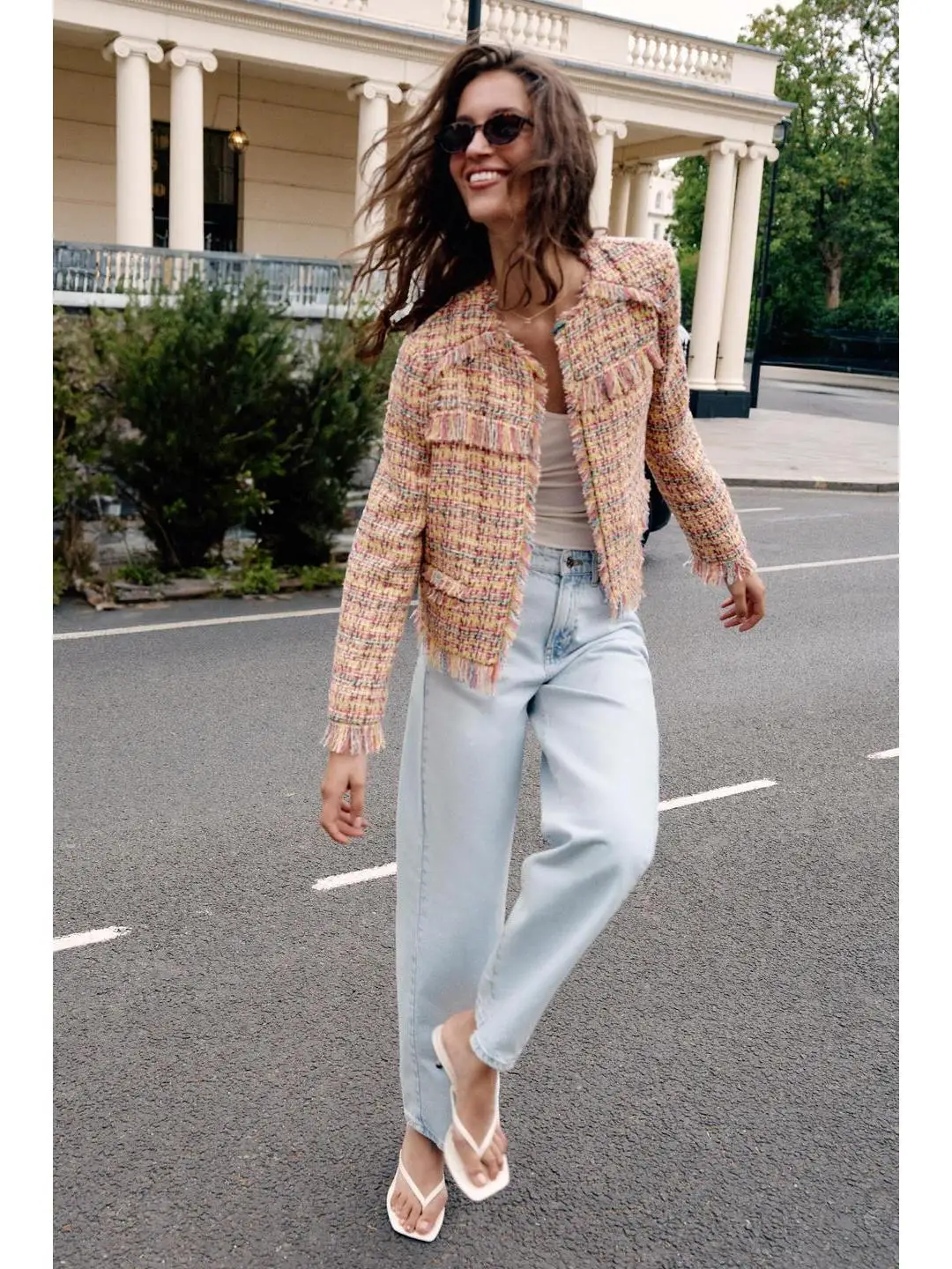 Casual Tassel Detailing round Neck Long Sleeve Button up Jacket New 2026 Women's Short Coat Regular Thickness Cotton Blend Fa...
