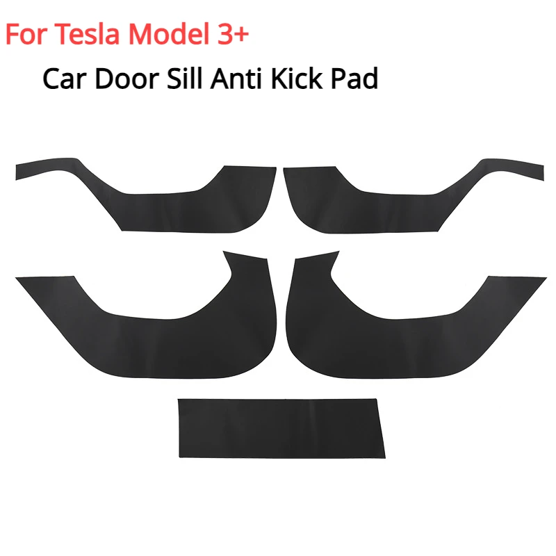 Almohadilla antipatadas para puerta de coche Tesla Model 3 2024 Highland, accesorios interiores de coche, pegatinas protectoras antiarañazos para