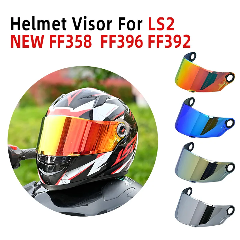 Козырек для шлема для LS2 NEW FF358 FF396 FF392, анфас, мотоциклетный шлем, многоцветный дополнительный объектив, замена Casco, аксессуары для мотоциклов Козырек для шлема для LS2 NEW FF358 FF396 FF392, анфас, мотоциклетный шлем, многоцветный дополнительный объектив, замена Casco, аксессуары для мотоциклов