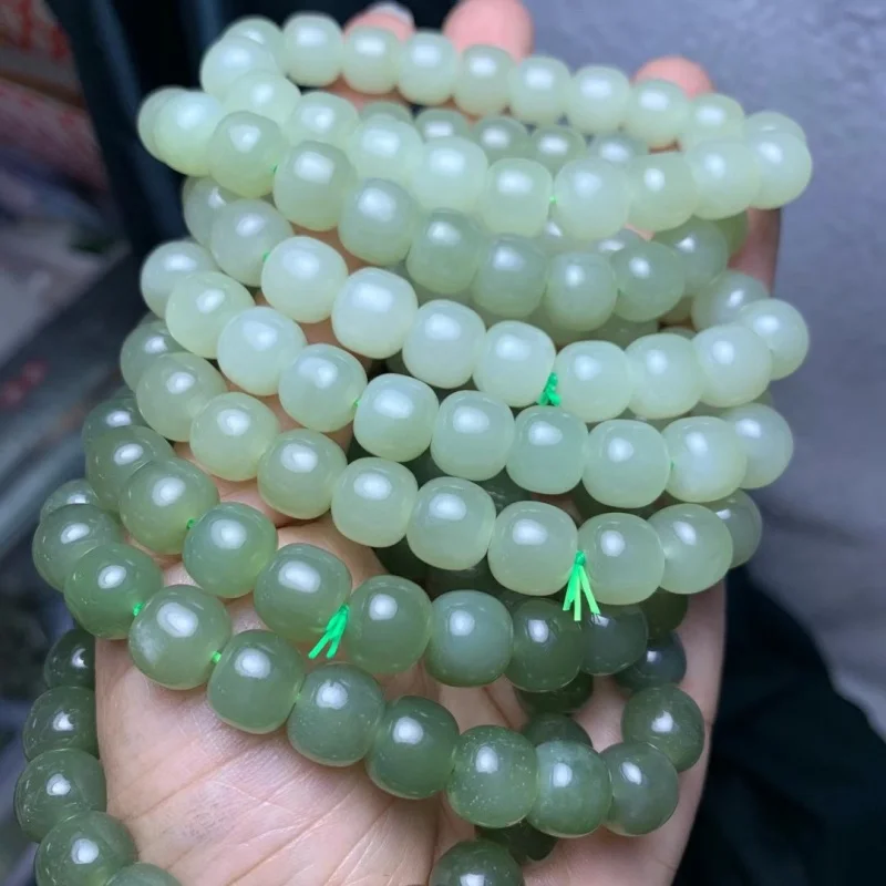 

Qinghai Hetian Jade 9-10m Bracelet Hanging Piece Pendant Diy Accessories