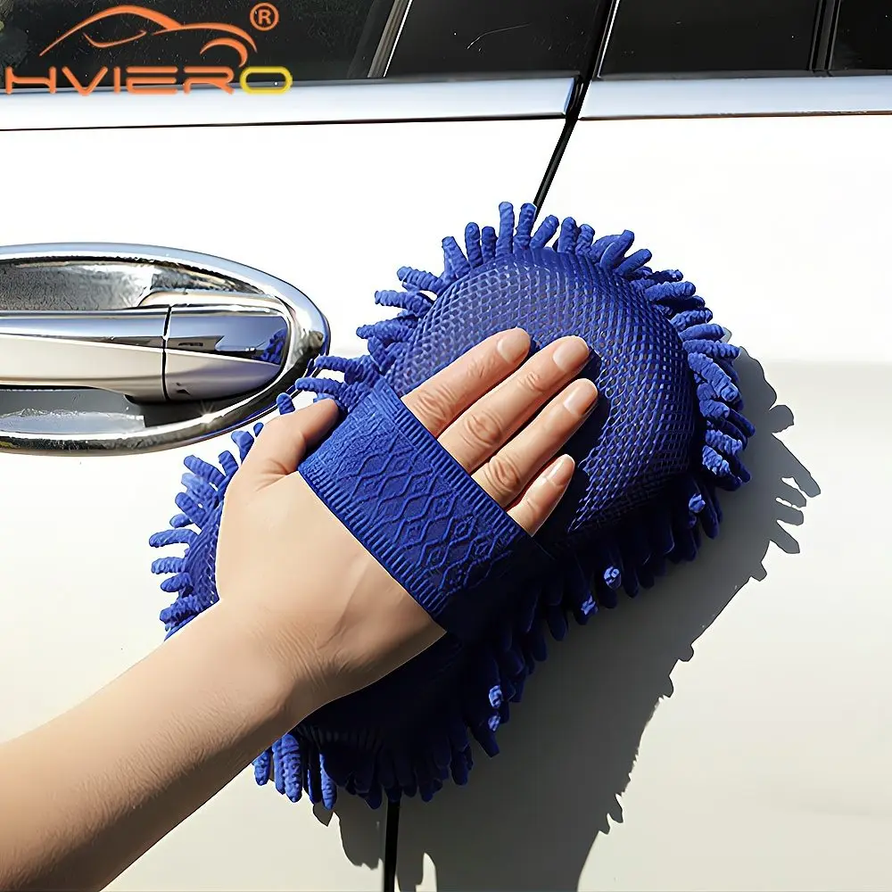 Blue Gloves Paint Cleaner Rust Tar Spot Remover Microfiber Cars Moto Washer Cleaning Care Detailing Brushes Washing Towel Tools