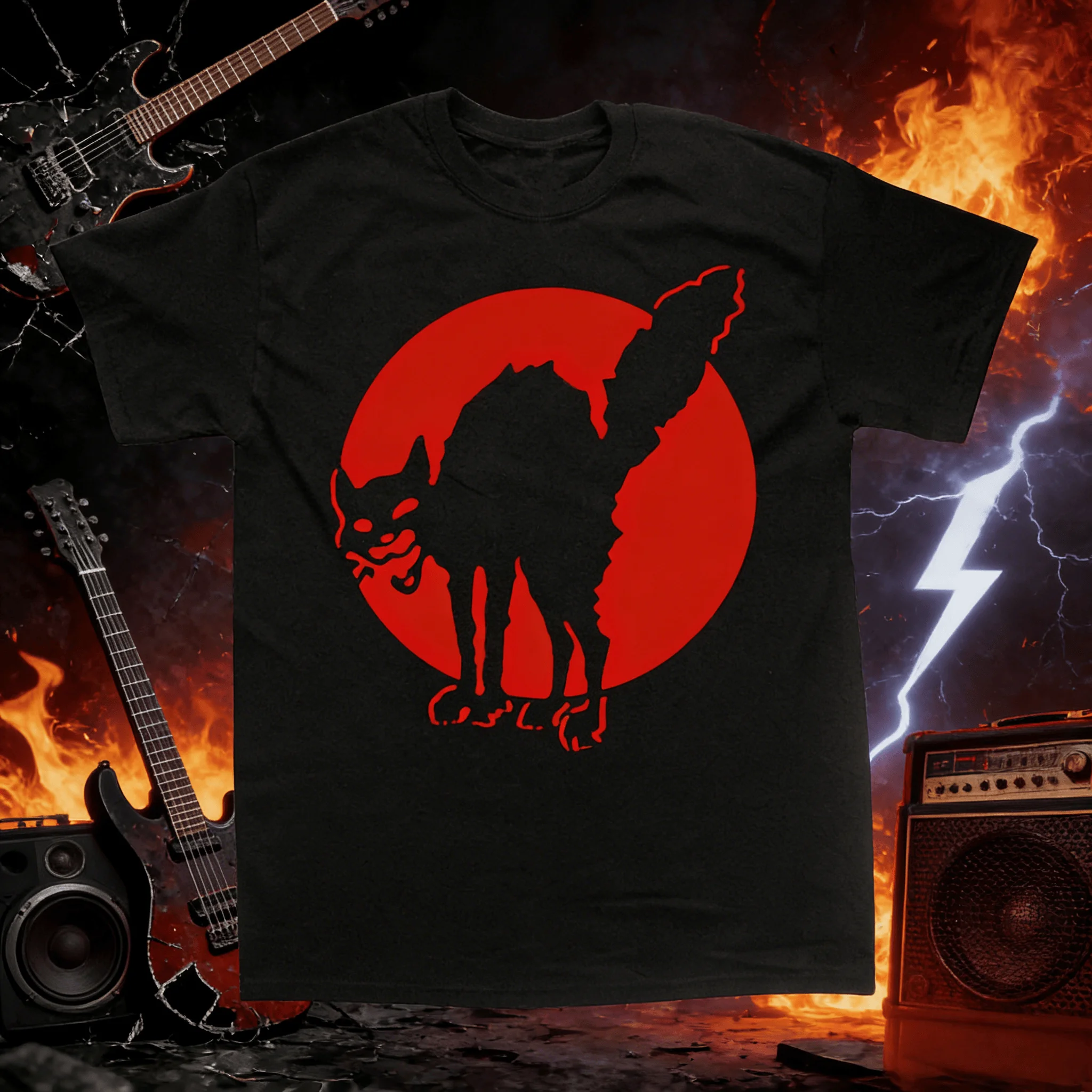 

Summer Class War Destruction Cat Unique Printed Pattern Suitable for Both Men Women Summer Outdoor Leisure Cotton T-shirt