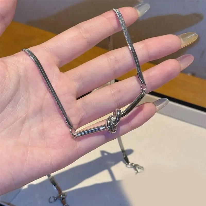 سلسلة ثعبان قابلة للتعديل عقدة زوجين قلادة الرجال نساء إكسسوارات هدية المجوهرات