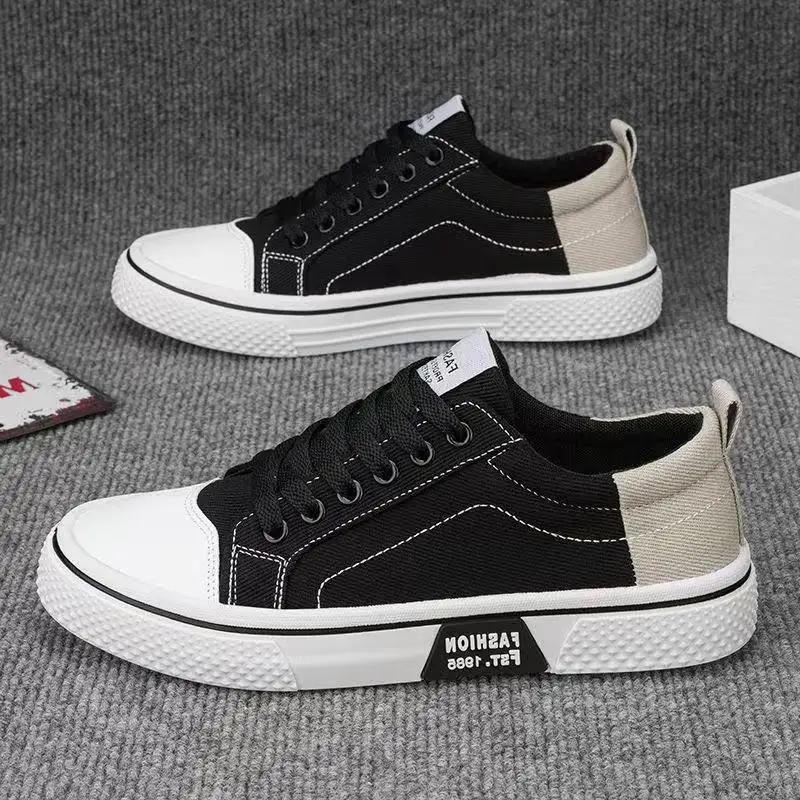 Mens 2026 Summer Discount Canvas Sneakers Flat Bottom Anti-Slip Casual Board Shoes Versatile Running Footwear