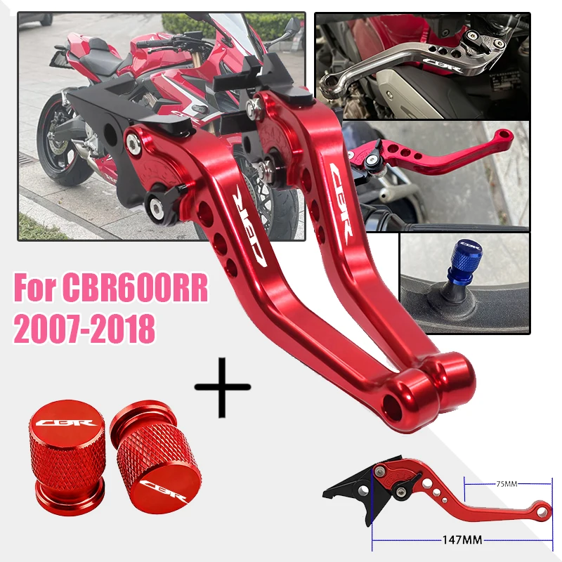 

Fit For Honda CBR600RR CBR1000RR CBR 600RR 2007-2018 Motorcycle Accessories Adjustable CNC Brake Clutch Levers & Tire Valve Caps