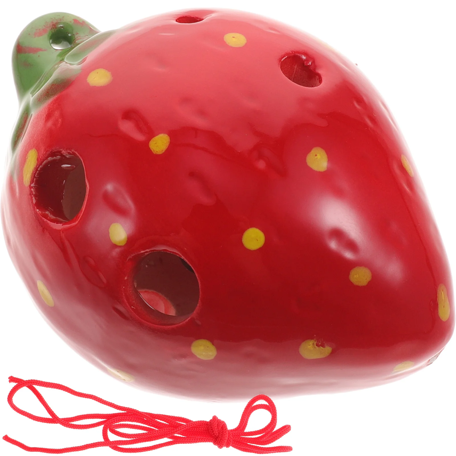 

Strawberry Ocarina Children Practice Wind Instrument Small Instruments Toy Necklace Stl Ceramic Ceramics