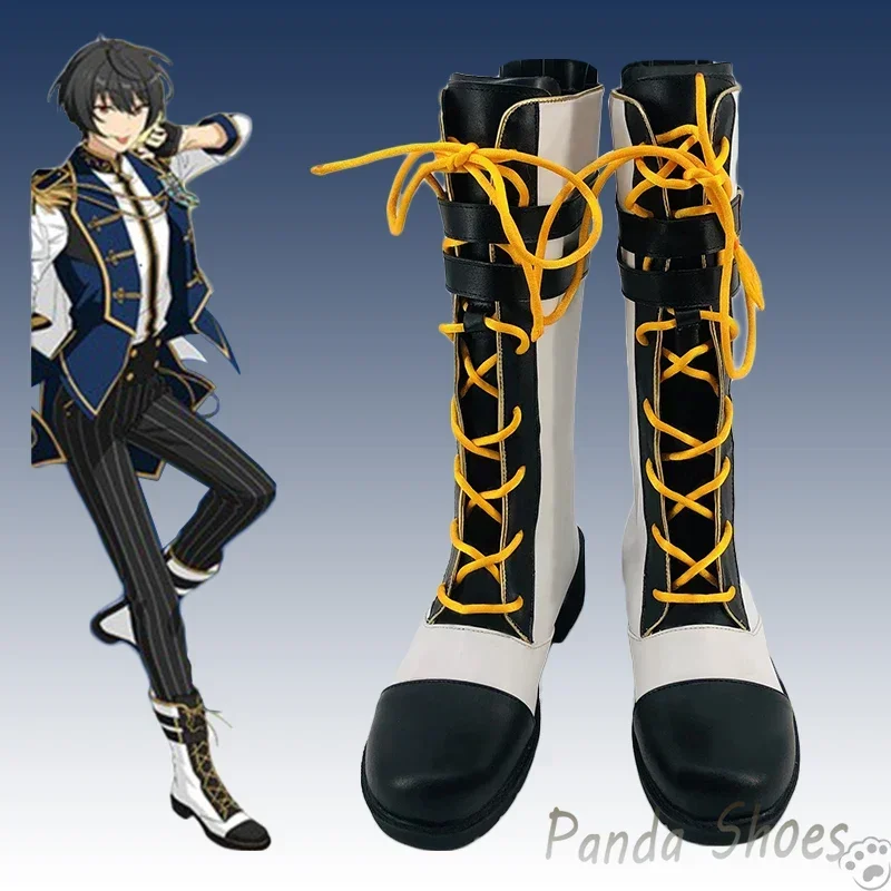 Ensemble Stars Sakuma Ritsu Cosplay Shoes Anime Game Cos Long Boots Knights Cosplay Costume Prop Shoes for Con Halloween Party