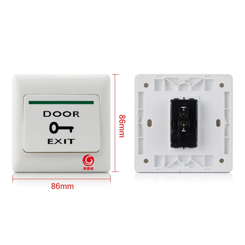 Botón pulsador de emergencia de salida 1NC, botón de salida de puerta impermeable, interruptor de liberación de plástico ignífugo para sistema de Control de acceso