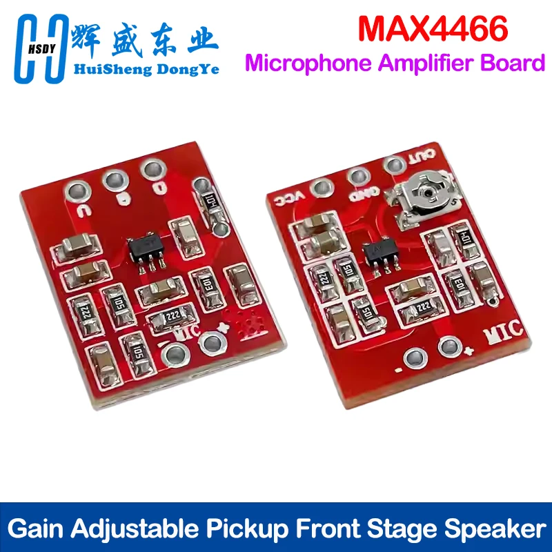 MAX4466 Electret Microphone Amplifier Board Microphone Amplifier Module Gain Adjustable Pickup Front Stage Speaker
