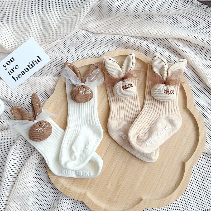 0-12 Monate Baby Neugeborenen Turban Kappe Socken Set Nette Blume Prinzessin Mädchen Indische Kappen Cartoon Kaninchen Ohren Baumwolle socken Kinder Sokken