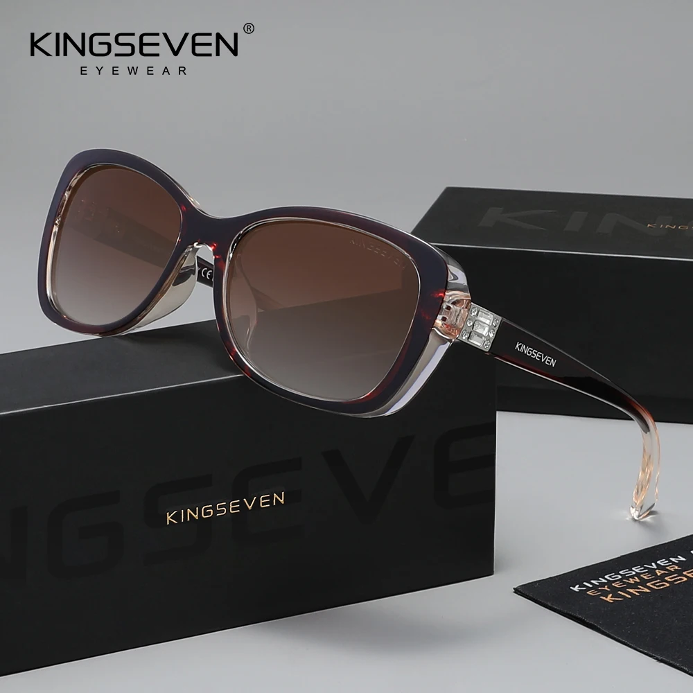 KINGSEVEN – lunettes de soleil polarisées UV400 pour femmes, monture ovale, classiques, décontractée