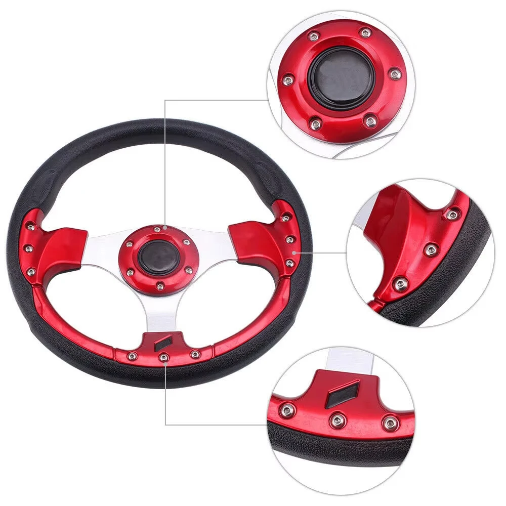 13 inch/320mm/6 bolt PVC car modification steering wheel black/carbon fiber retro racing game drifting sports car universal