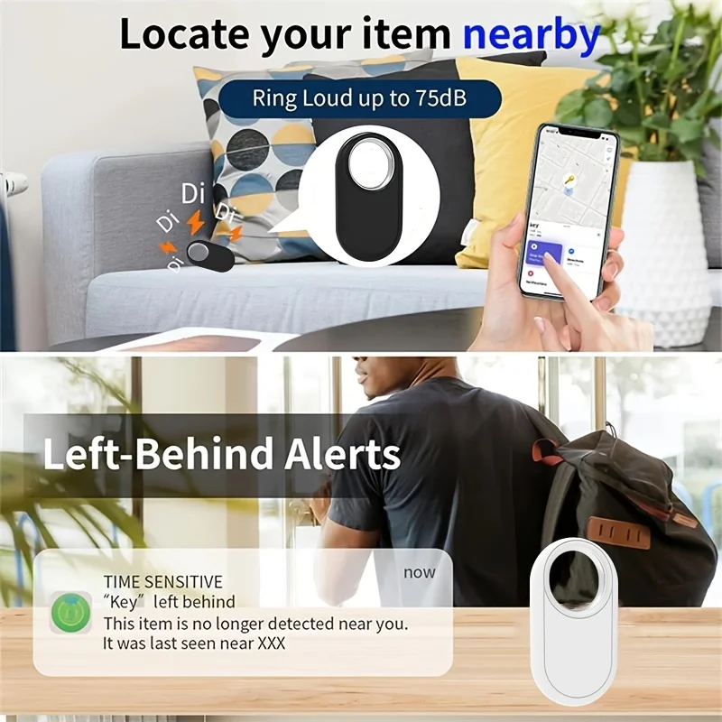 RSH Key Finder Security Smart Tag Tracker Works With Apple Find My GPSGlobal positioning Anti-loss device For Bag Car Luggage