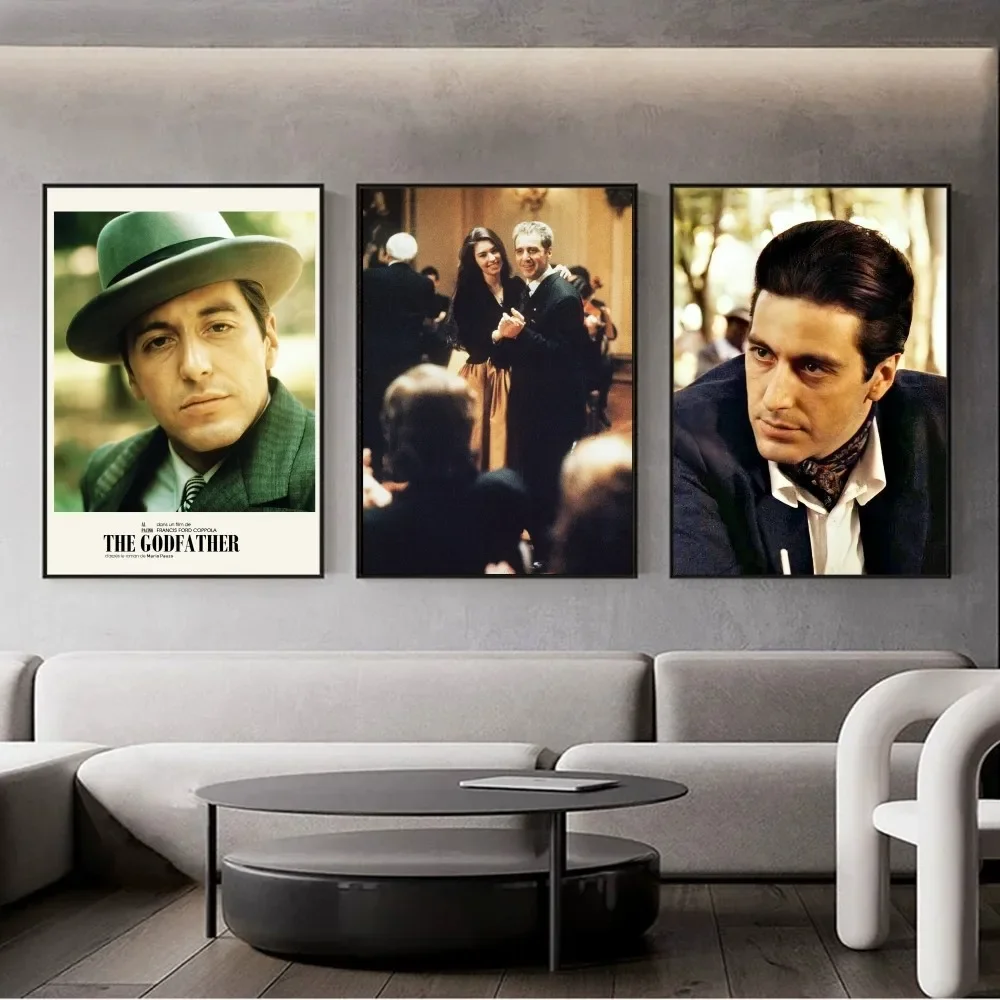 Hot Movie The Godfather  Painting big Posters and Prints Classic Gangster Actor Wall Art Pictures for room Home Decoration