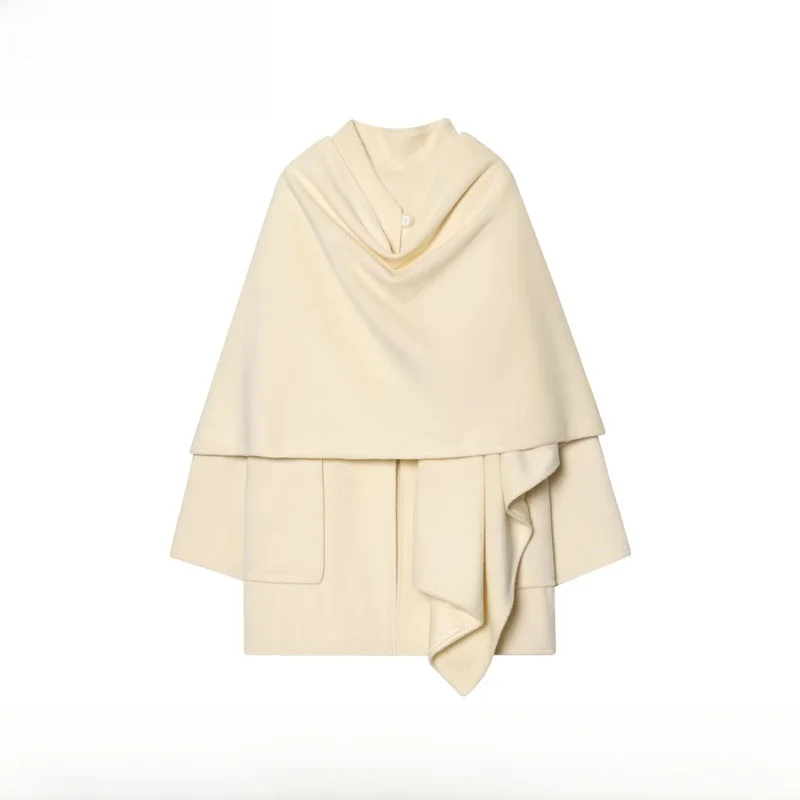 

Faionable Mixed Fiber Autumn Winter New Arrival Women's Coat Layered Decorative Design Commute Sle Warm Polyester Cardigan