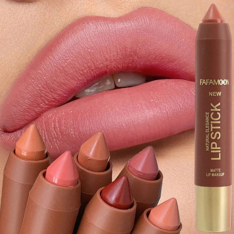 

6colors Matte Contouring Lip Liner Pen Mist Crayon Sexy Brown Red Lipstick Pencil Outline Lips Shape Lipliner Makeup Cosmetic