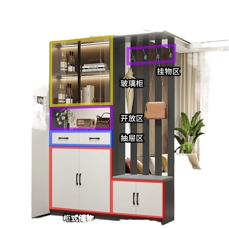 

Chinese-style cabinet, screen partition, living room blocking retro style, foyer , high-end simple