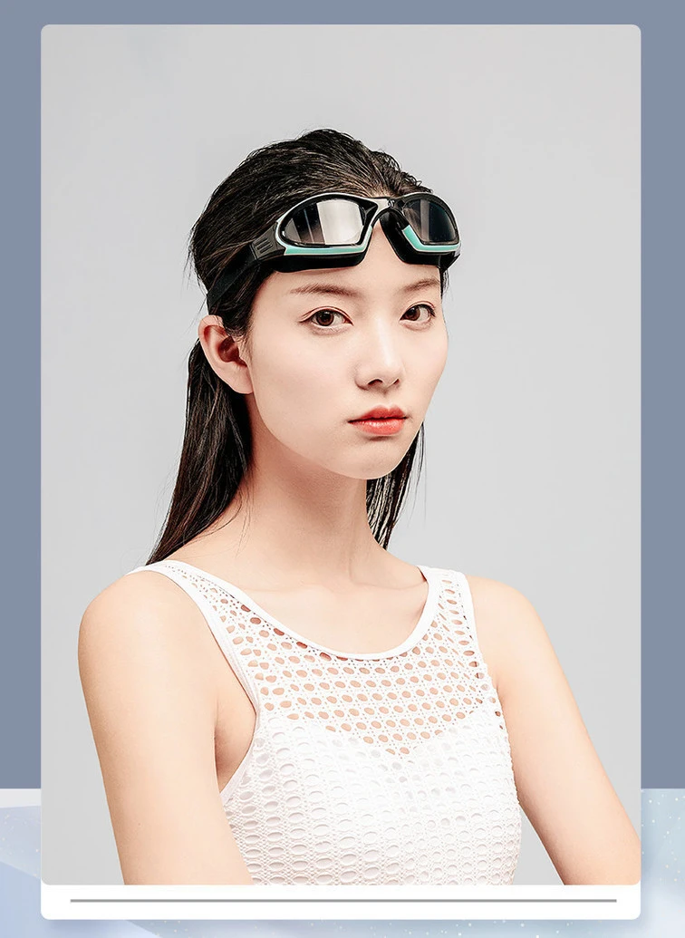 Professionelle Schwimmbrille, HD, wasserdicht, beschlagfrei, Silikon-Schwimmkappe, Wassersport-Ausrüstung für Männer und Frauen – Detail 2