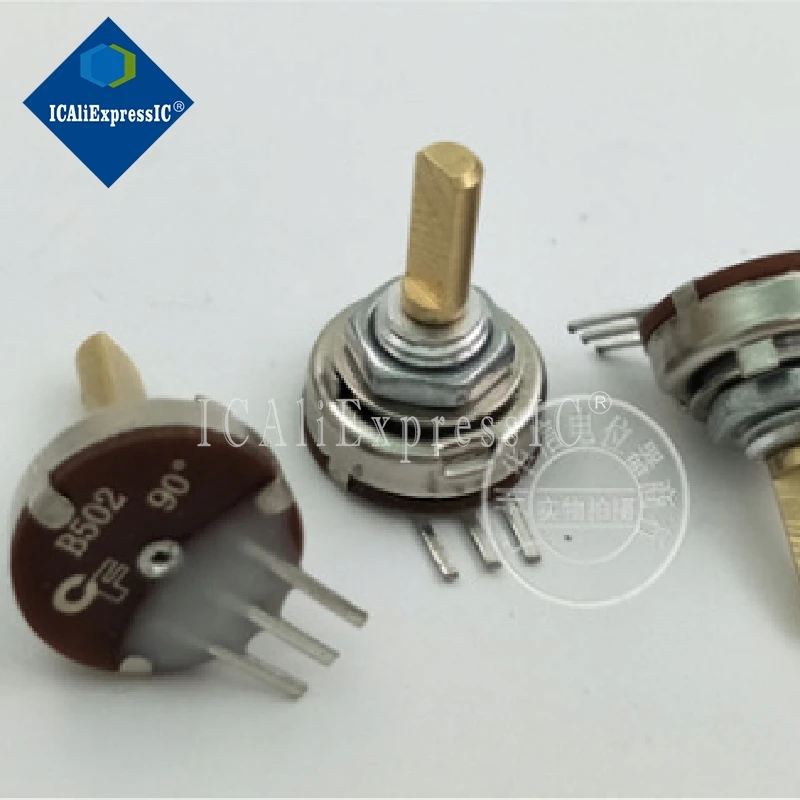 5pcs/lot B502 B5K Miniature single potentiometer model aircraft with 90 degrees 220 degrees remote control In Stock