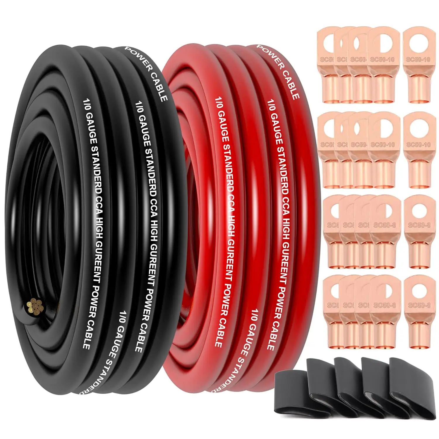 

CCA Wire 20Ft Black/Red Copper Clad Aluminum for Car Audio, Solar, RV Trailer Amp Wiring
