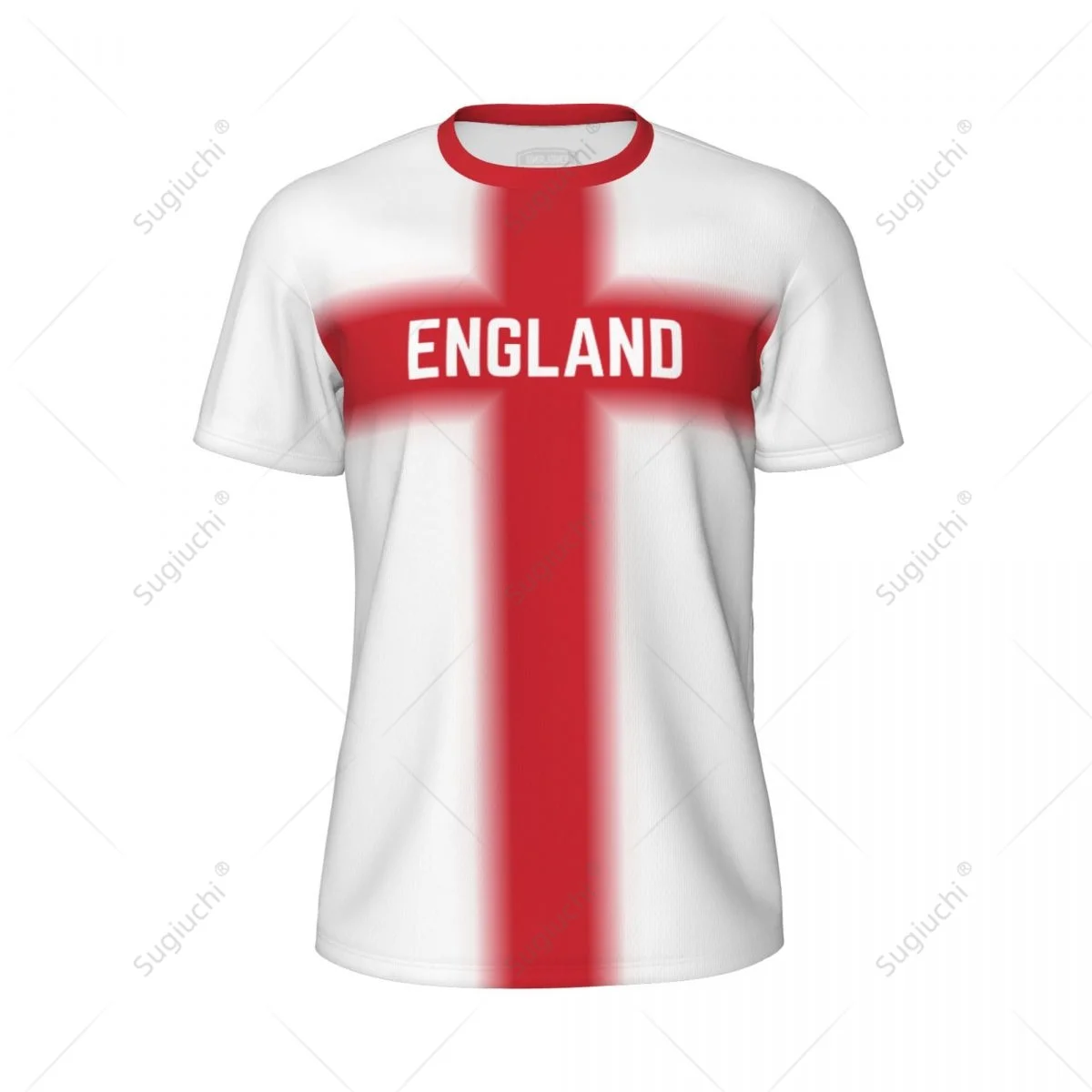 England 3D Print Sports Quick-dry Breathable Men T-shirt Outdoor Football Jersey Fan Training Parent-child Short Sleeve Clothing